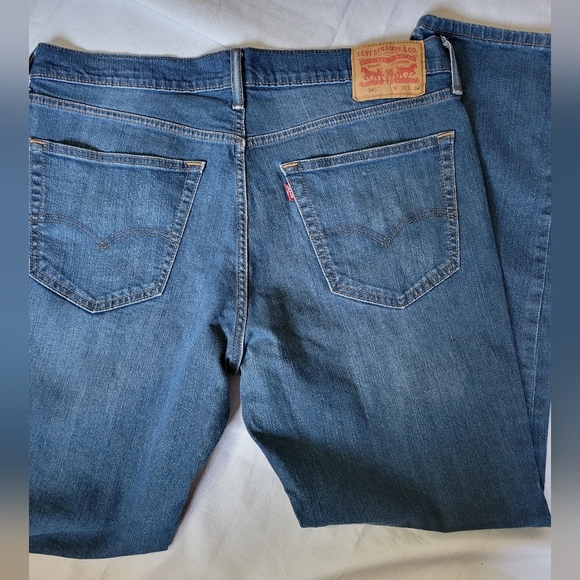 Levi's 541 Blue Straight Jeans Classic Everyday Size 36 - Picture 8 of 10